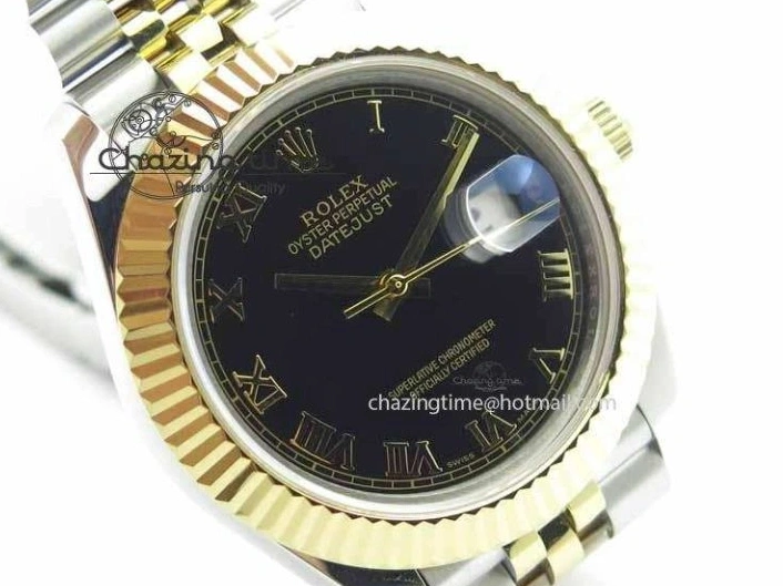 0210 DateJust II 41mm SS YG BP Maker Best Edition Black Roman Dial On Jubilee Bracelet A DailyWear 3665